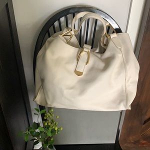 G.I.L.I Got It Love It Creme Leather Bag